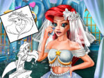 E-Book zum Ausmalen an Stelle Ariel Mermaid